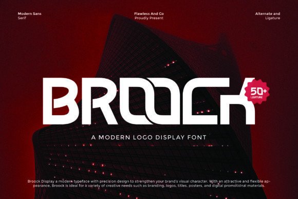 Broock: The Modern Display Font for Bold Brand Identity