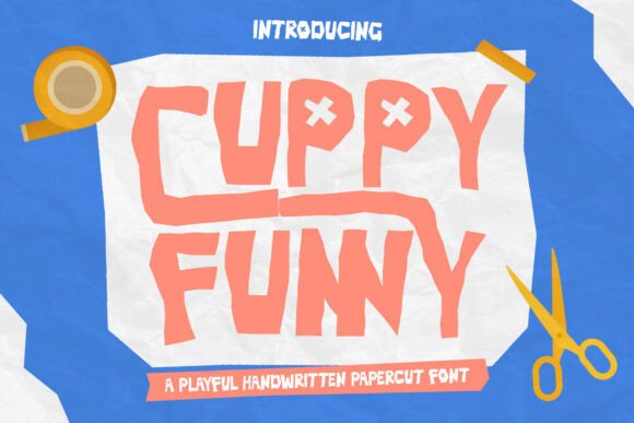 Cuppyfunny Regular: A Playful Papercut Font for Creative Design