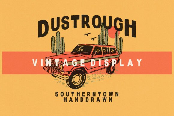 Dustrough Reguler: A Vintage Typeface for Bold Visuals