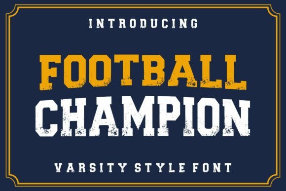 Football Champion: Bold Typography for Dynamic Branding