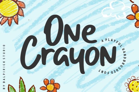 One Crayon: A Playful Font for Creative Design
