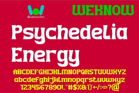 Psychedelia Energy: A Bold Font for Vibrant Design